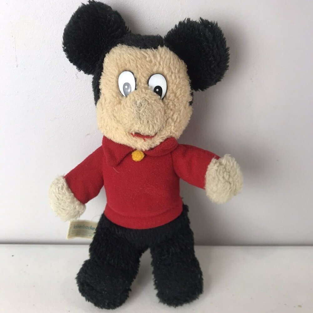 Vintage Walt Disney Productions Knickerbocker Mickey Mouse Plush Toy Stuffed